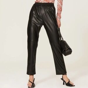 7 for all mankind faux leather pull on jogger pants